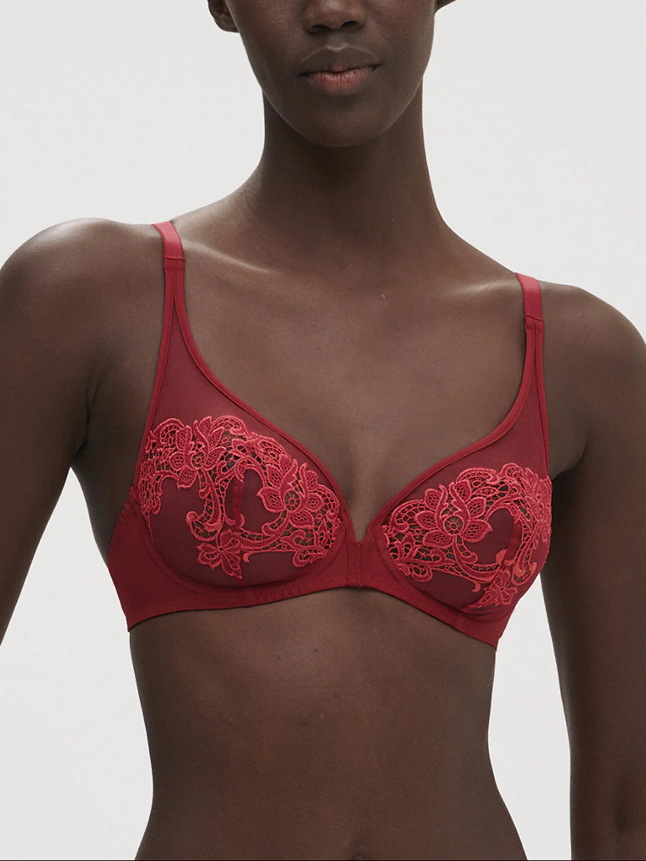 Soutien-gorge avec armatures décolleté plongeant - Lipstick