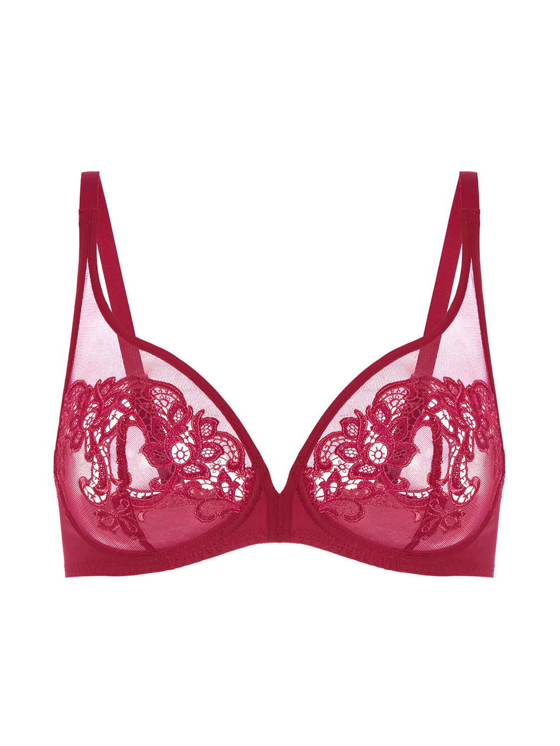 Soutien-gorge avec armatures décolleté plongeant - Lipstick - Image 6