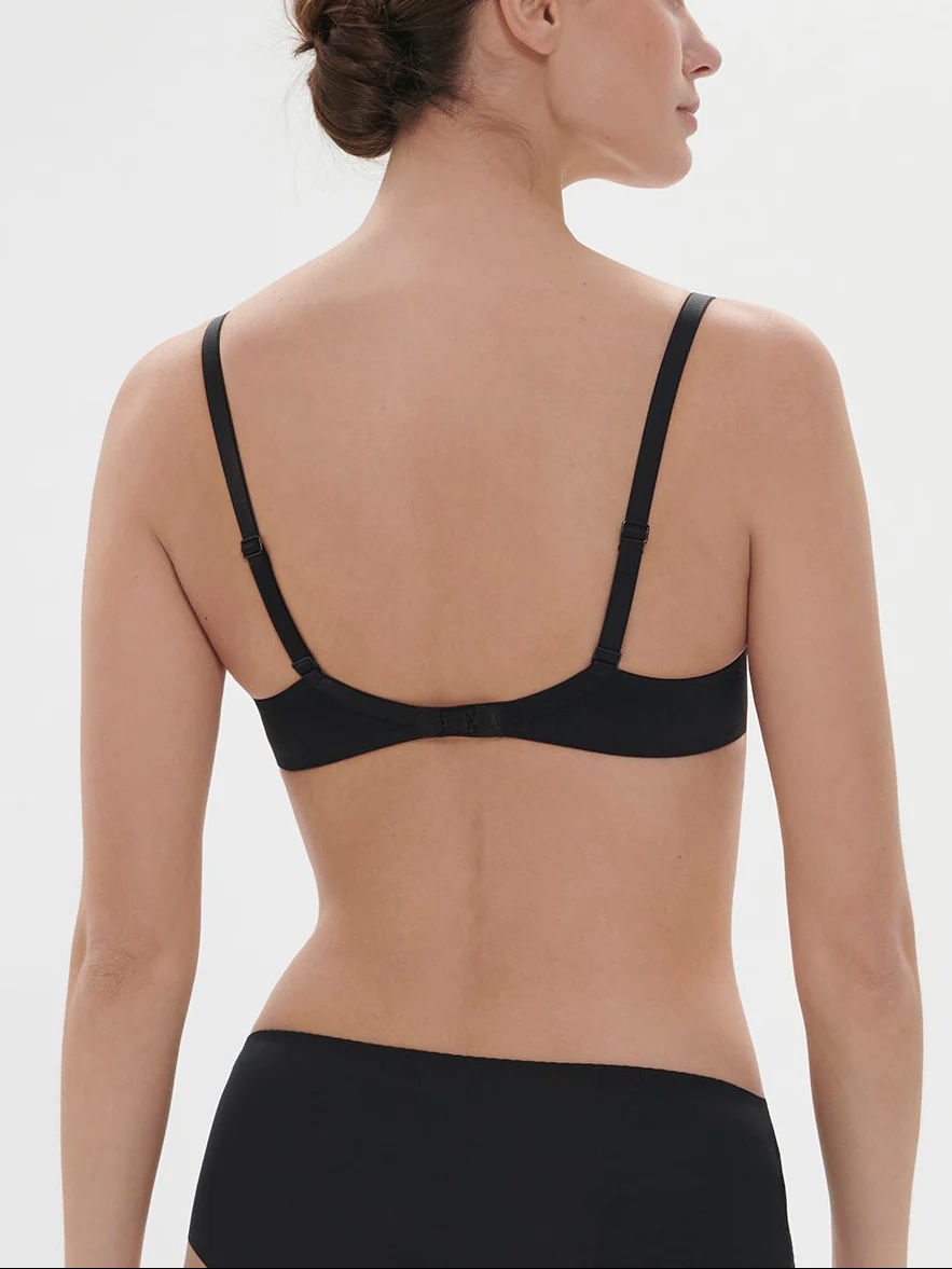 Soutien-gorge avec armatures décolleté plongeant - Noir - Image 3