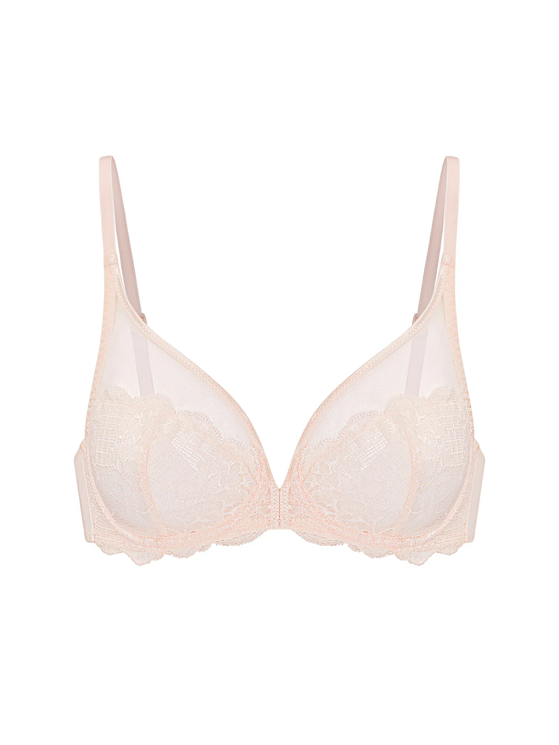 Soutien-gorge avec armatures décolleté plongeant - Rose sakura - Image 3
