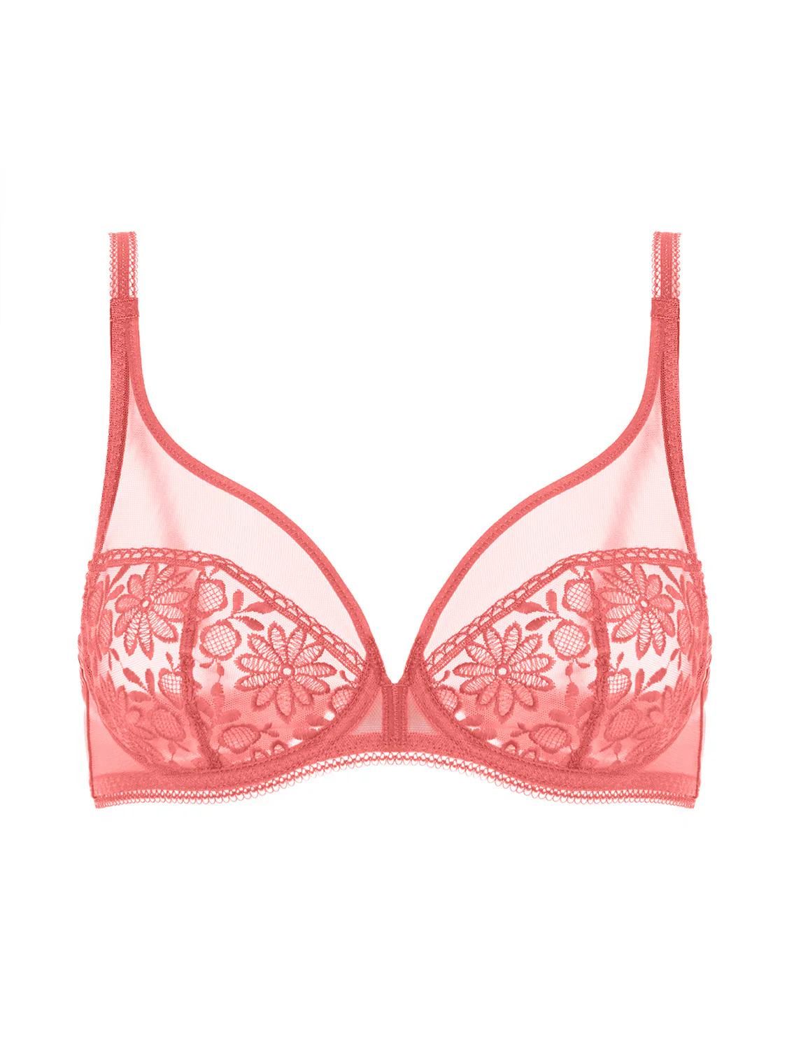 Soutien-gorge avec armatures décolleté plongeant - Rose Texas - Image 3