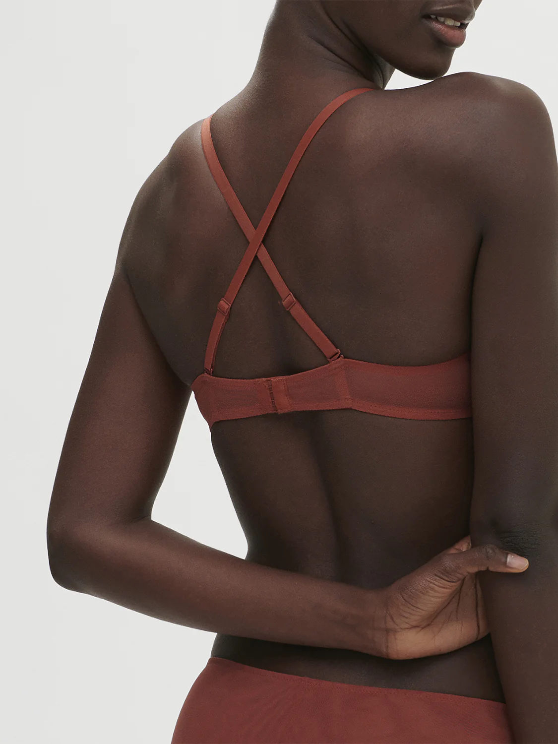 Soutien-gorge avec armatures décolleté plongeant - Terre de Sienne - Image 3