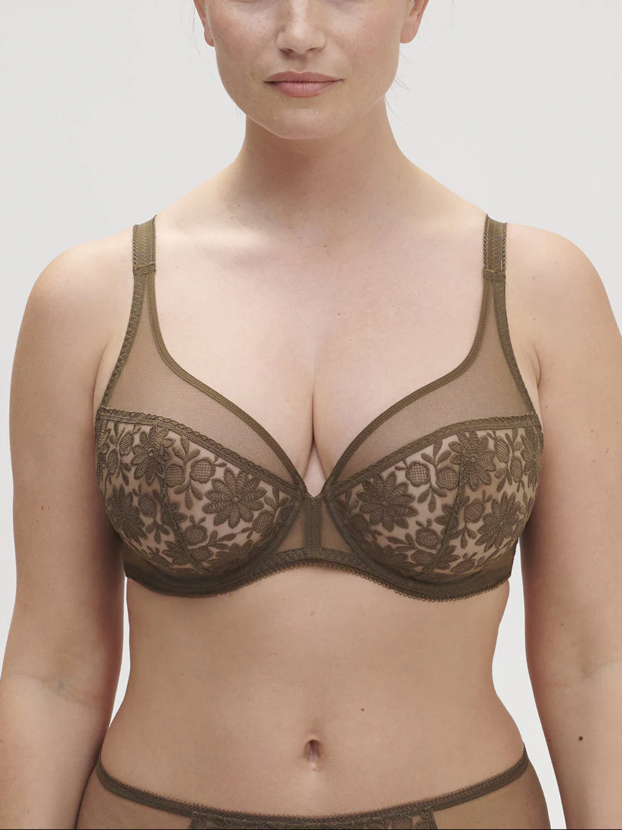 Soutien-gorge avec armatures décolleté plongeant - Vert Nomade - Image 3