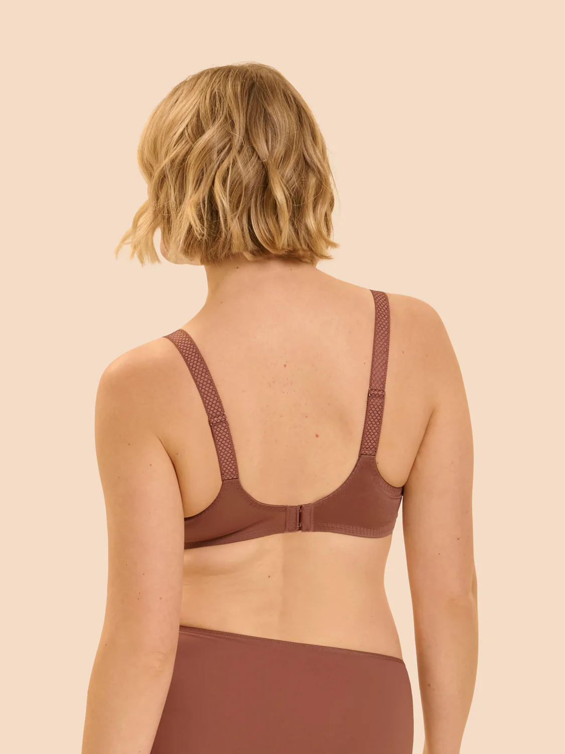 Soutien-gorge avec armatures emboîtant - Brun coco - Image 3