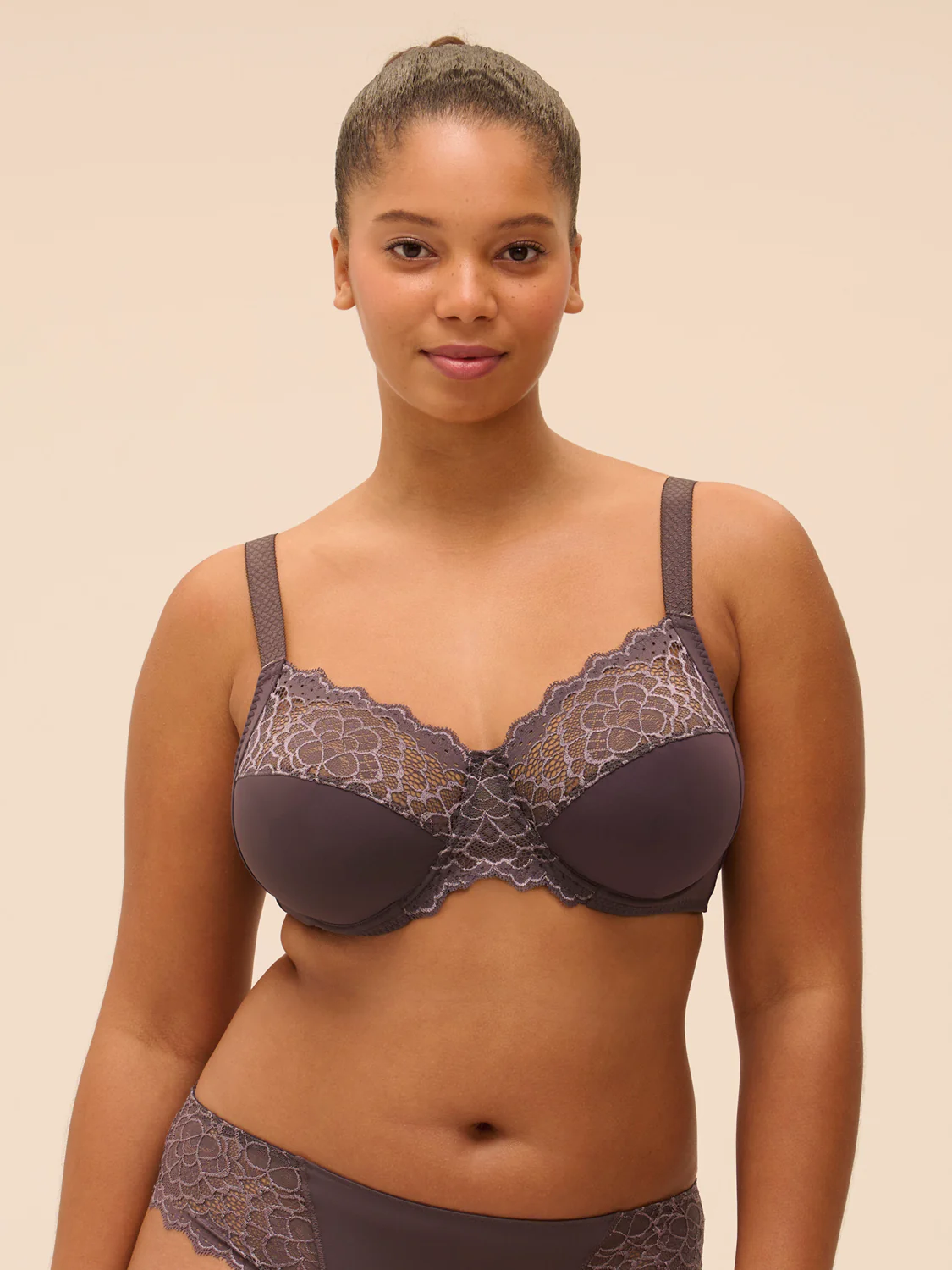 Soutien-gorge avec armatures emboitant - Gris Graphite