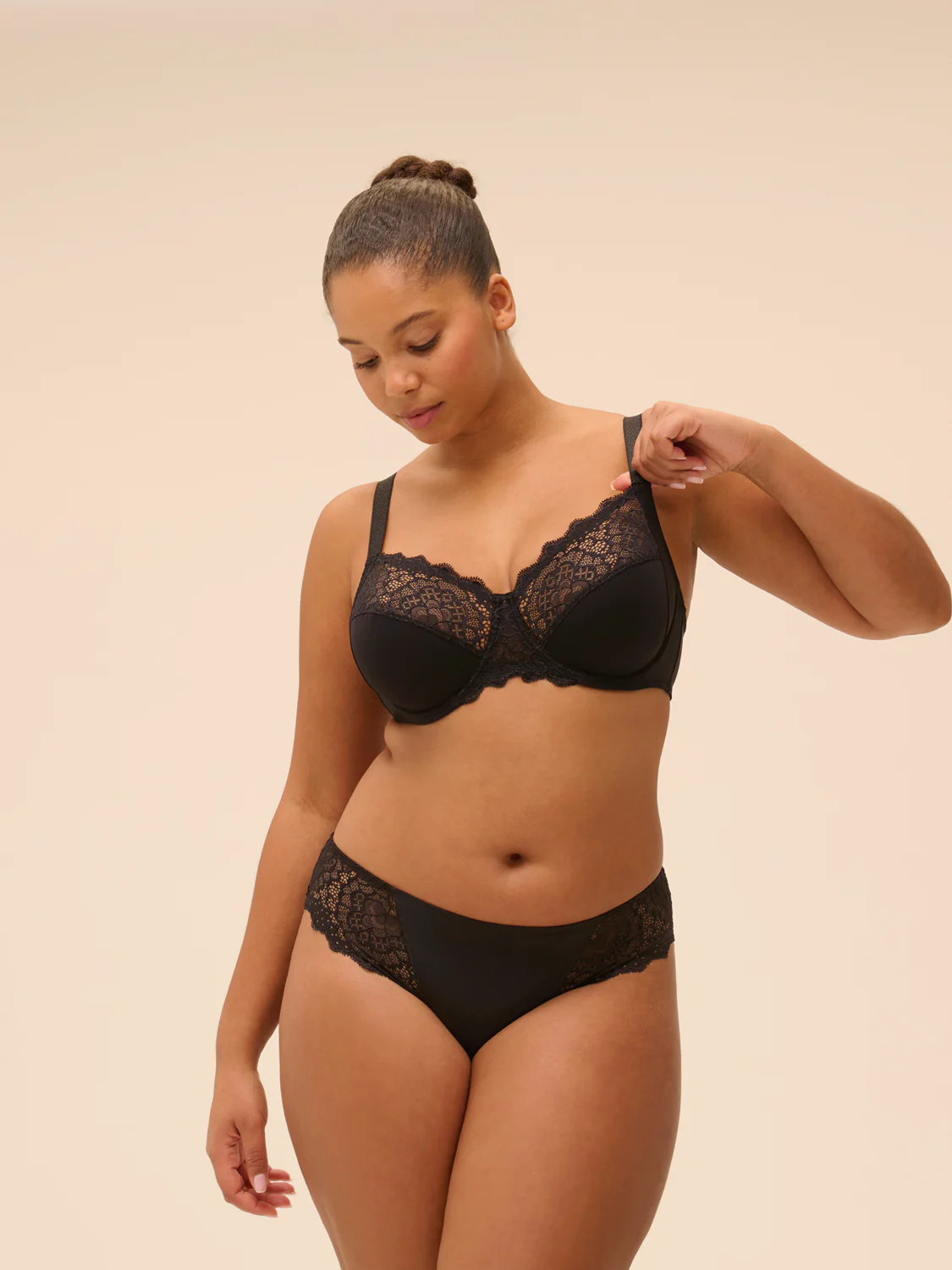 Soutien-gorge emboitant grande taille - Noir - Image 4