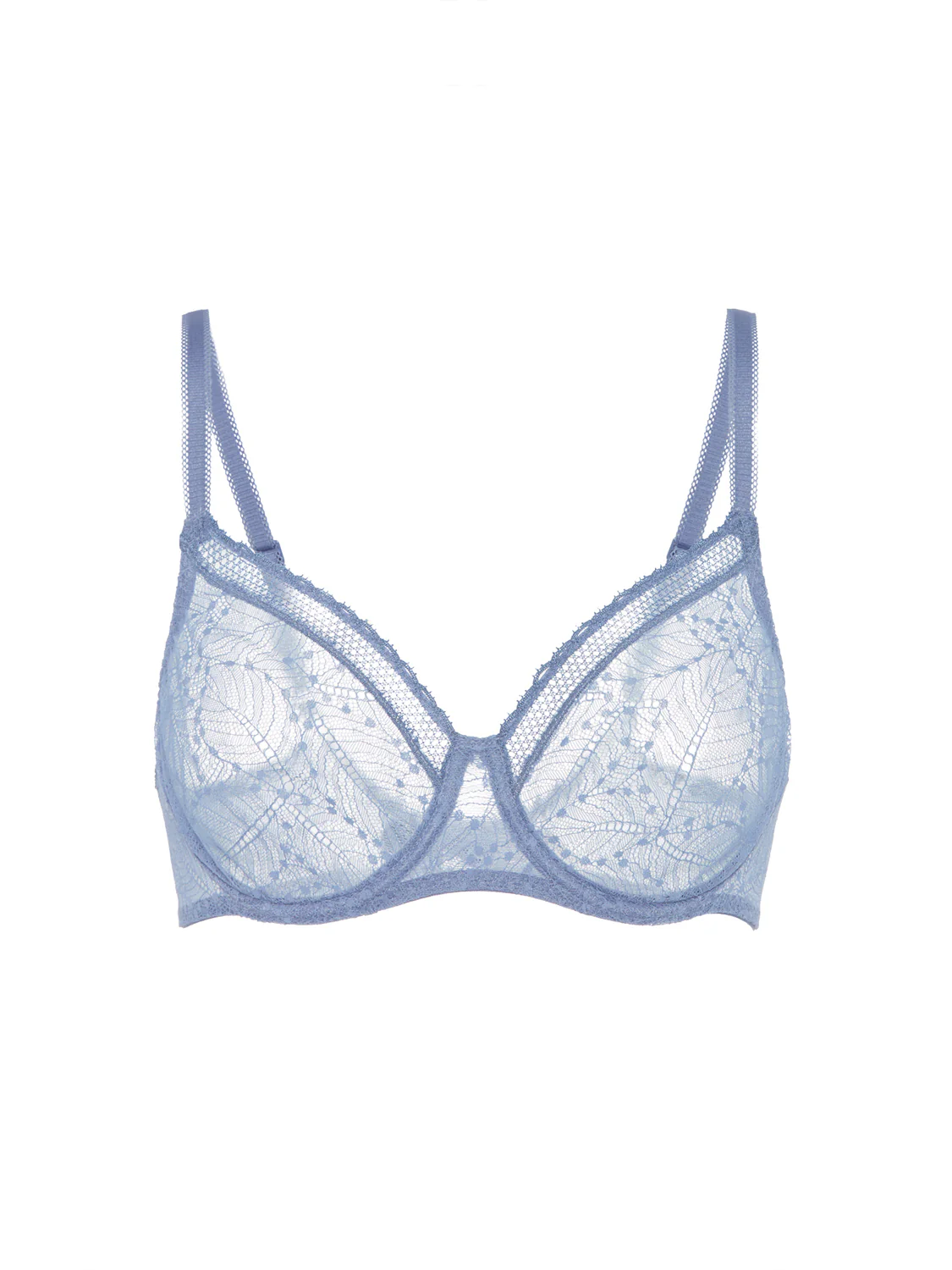Soutien-gorge avec armatures moulé décolleté plongeant - Bleu Chambray - Image 15