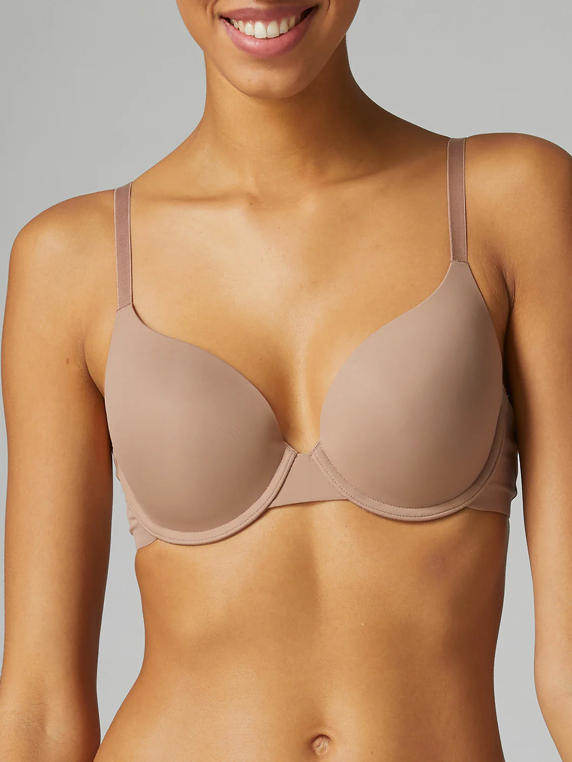 Soutien-gorge coque emboitante décolleté plongeant - Amaretto