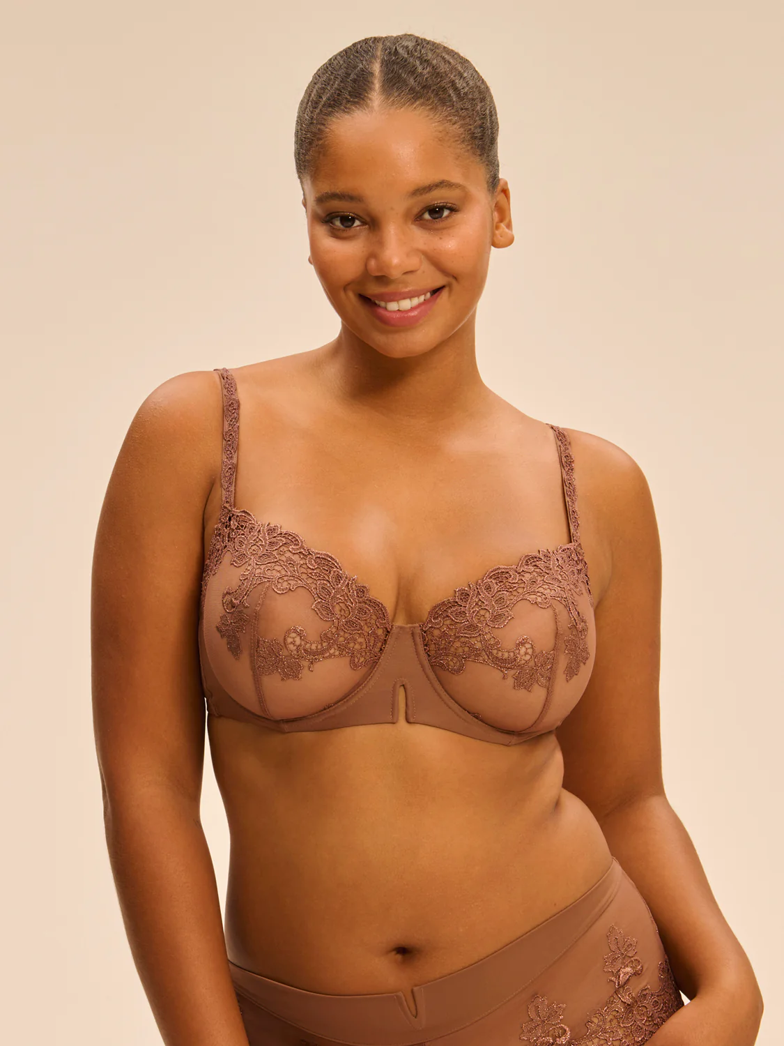 Soutien-gorge corbeille - Brun Tender - Image 7
