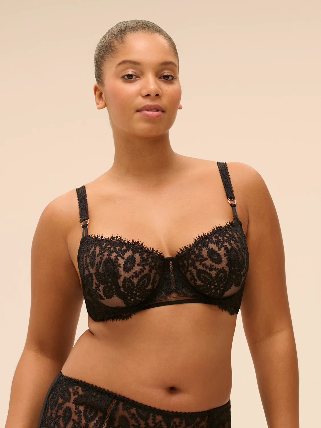 Soutien-gorge corbeille - Noir - Image 8