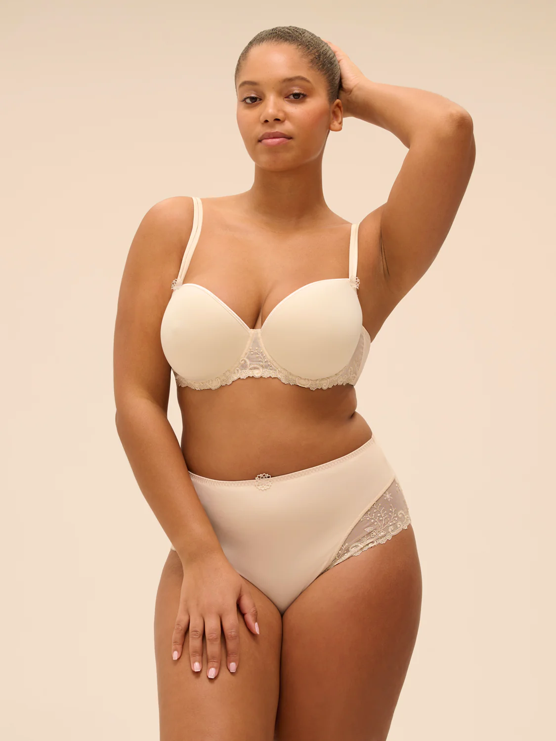 Soutien-gorge décolleté carré en spacer 3D - Beige Topaze - Image 10