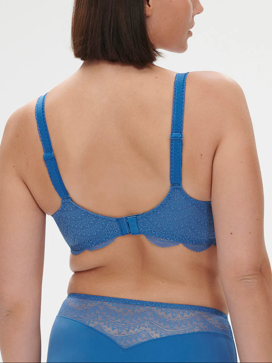 Soutien-gorge décolleté carré en spacer 3D - Bleu Myosotis - Image 5