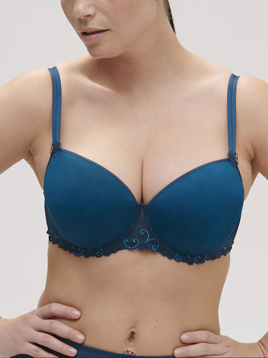 Soutien-gorge décolleté carré en spacer 3D - Bleu Prestige - Image 3