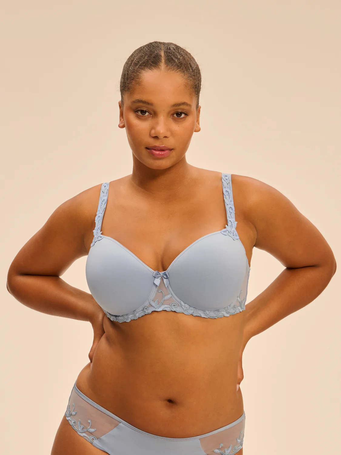 Soutien-gorge décolleté carré en spacer 3D - Bleu Rêve - Image 7