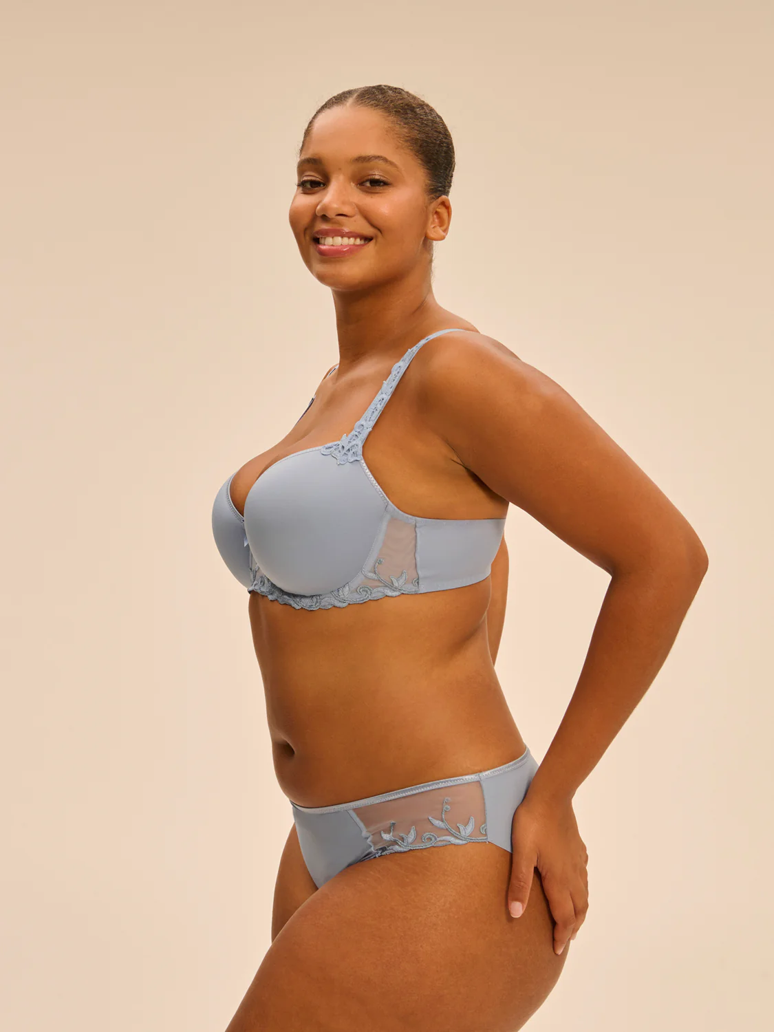 Soutien-gorge décolleté carré en spacer 3D - Bleu Rêve - Image 9