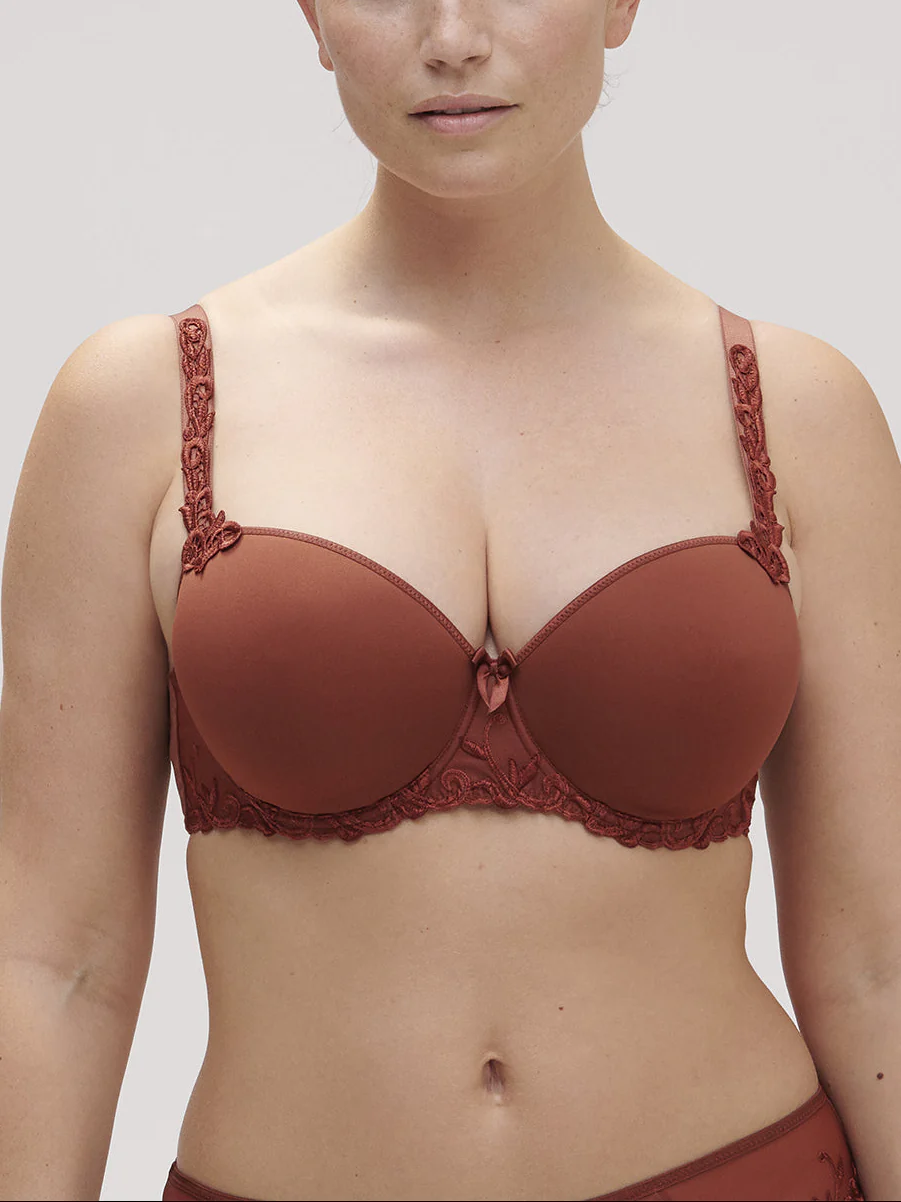 Soutien-gorge décolleté carré en spacer 3D - Brun Canyon - Image 3