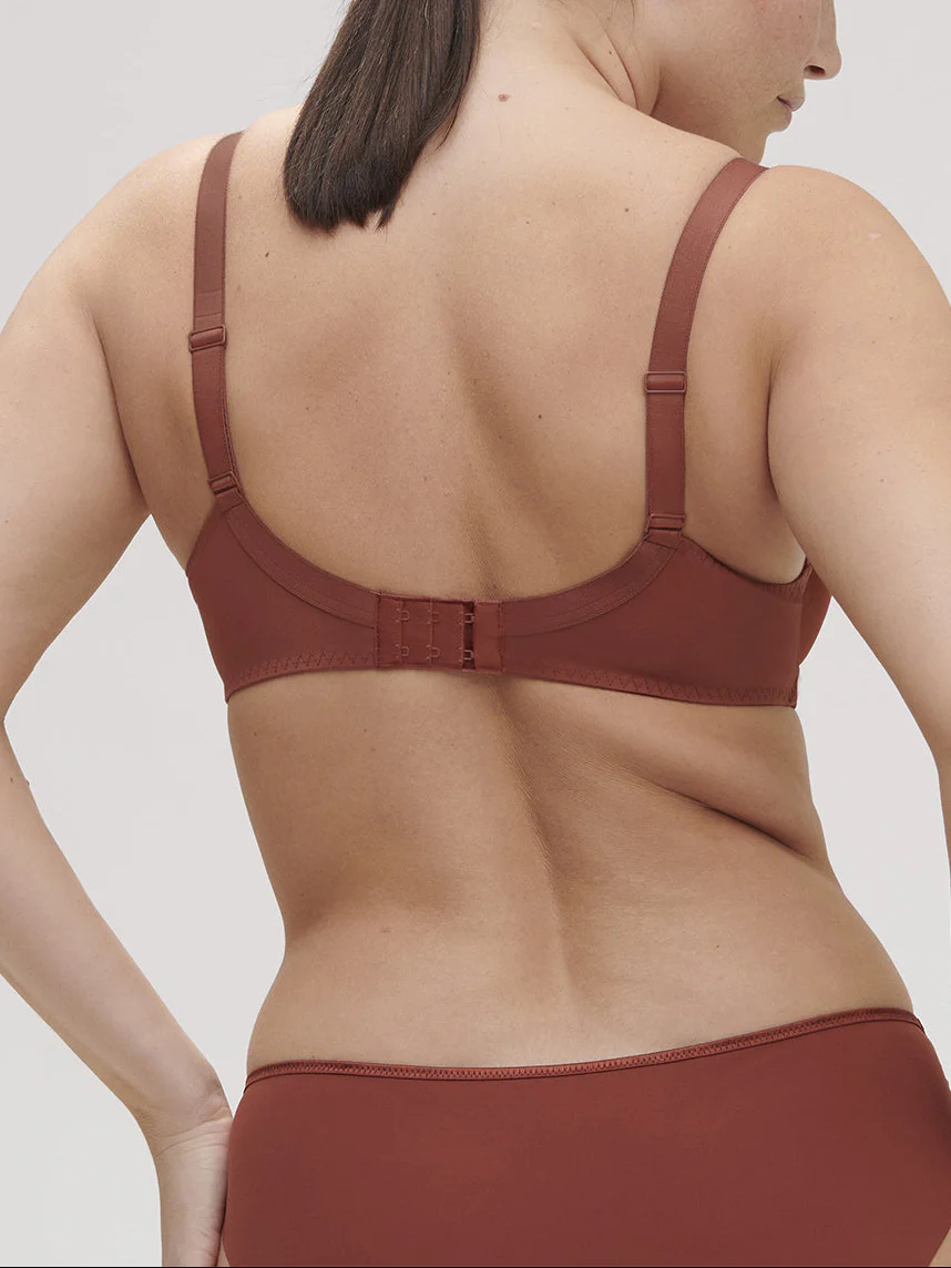 Soutien-gorge décolleté carré en spacer 3D - Brun Canyon - Image 4