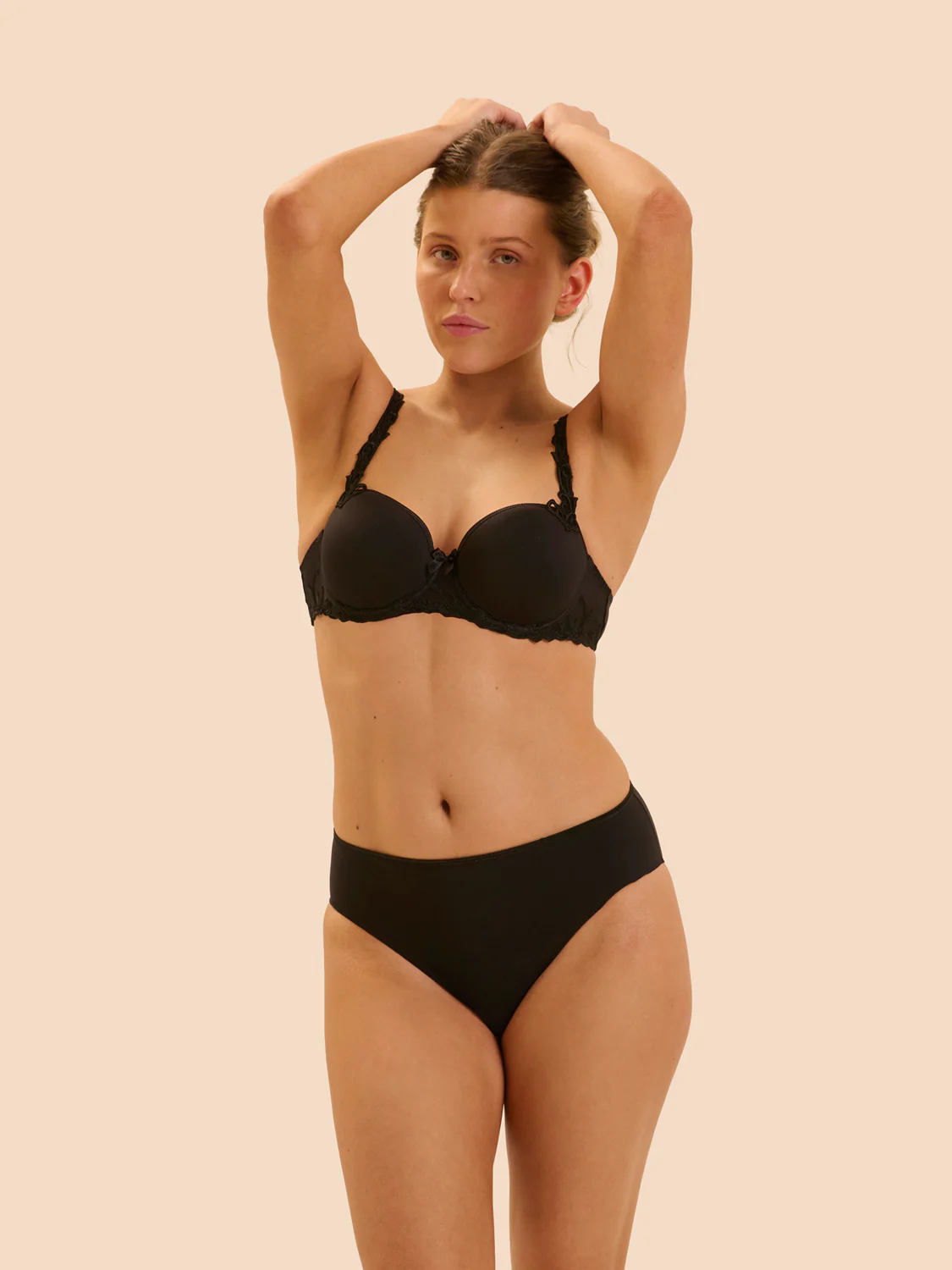 Soutien-gorge décolleté carré en spacer 3D - Noir - Image 3