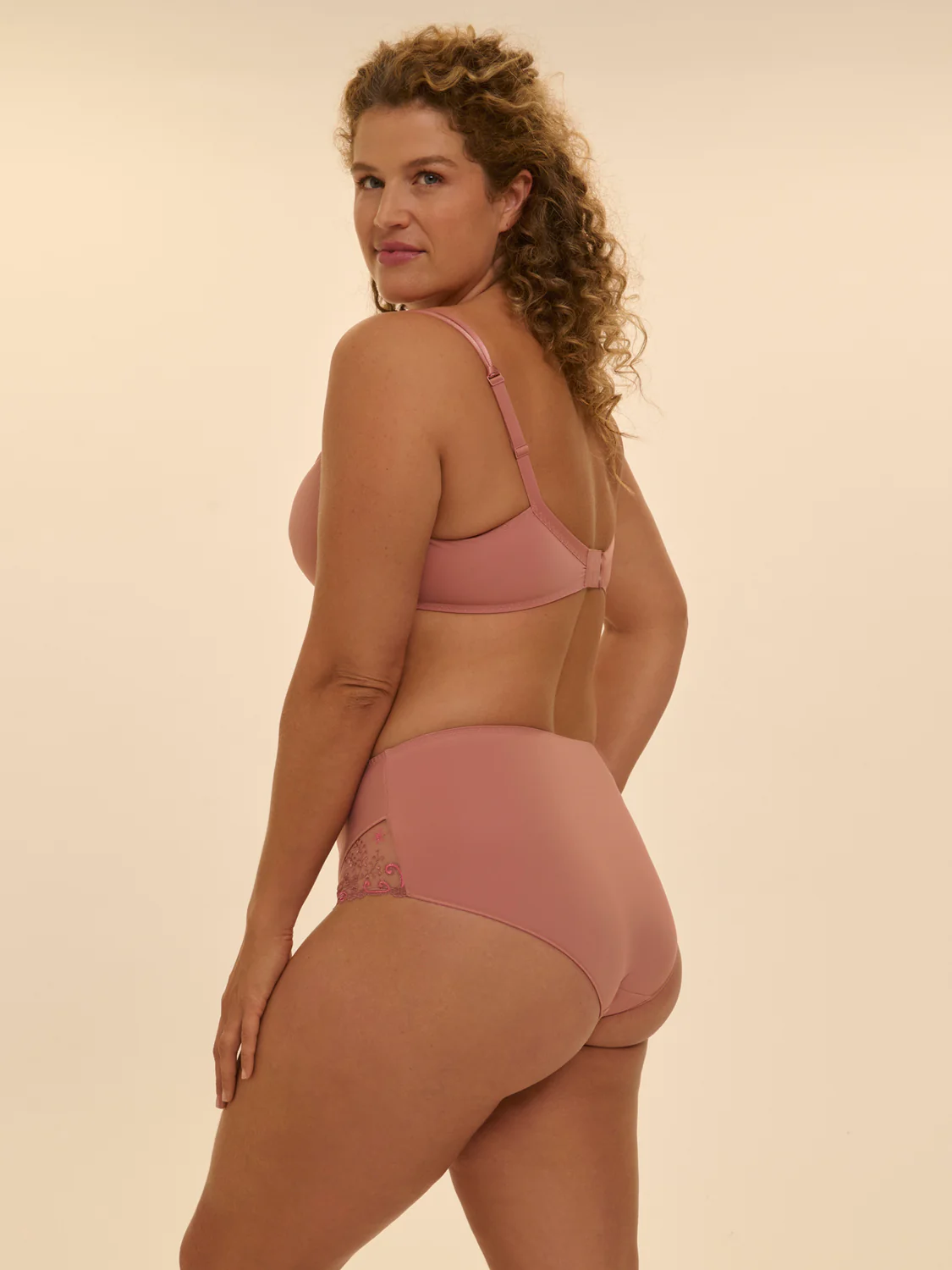 Soutien-gorge décolleté carré en spacer 3D - Rose Fumé - Image 11