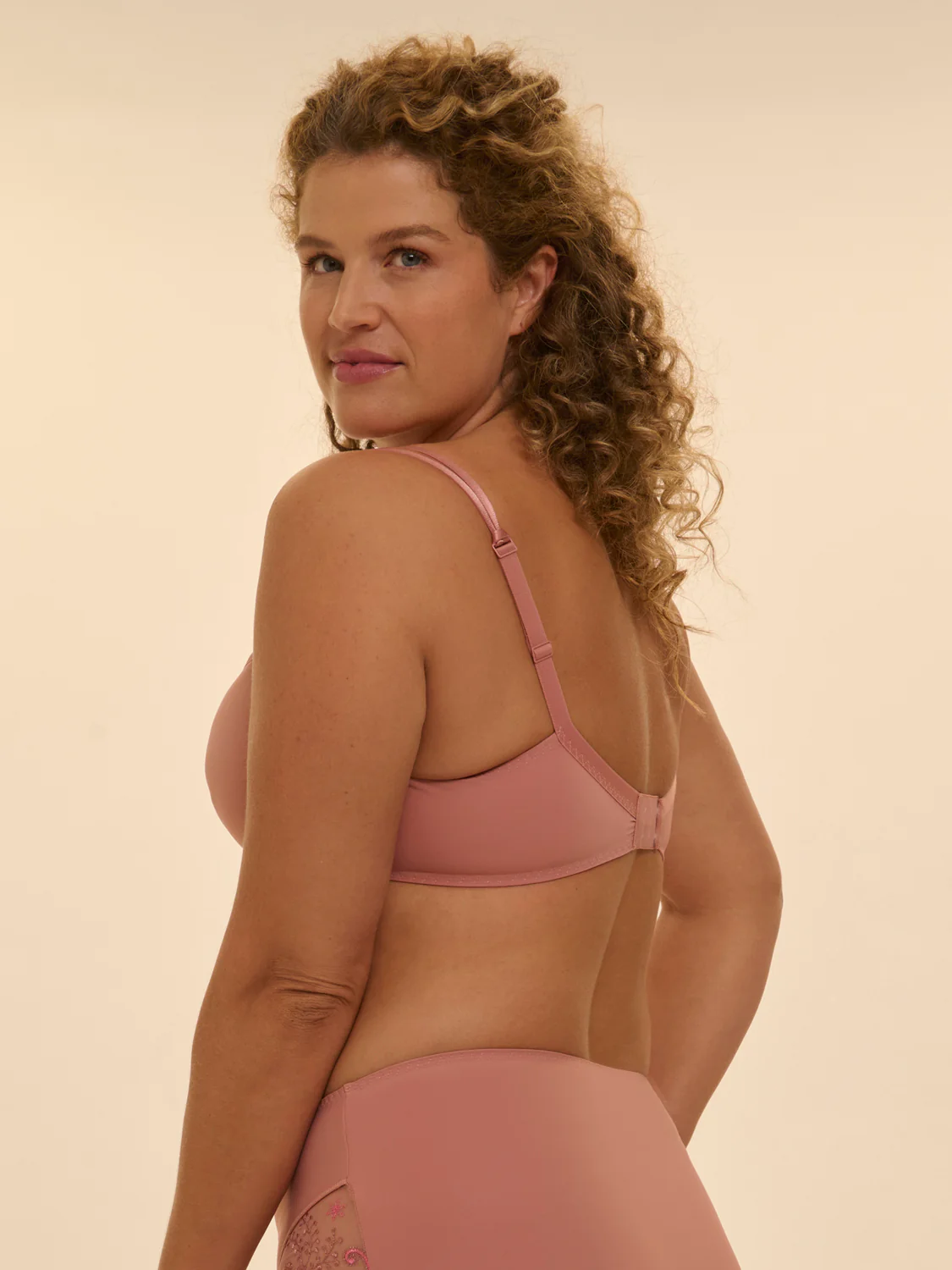 Soutien-gorge décolleté carré en spacer 3D - Rose Fumé - Image 8