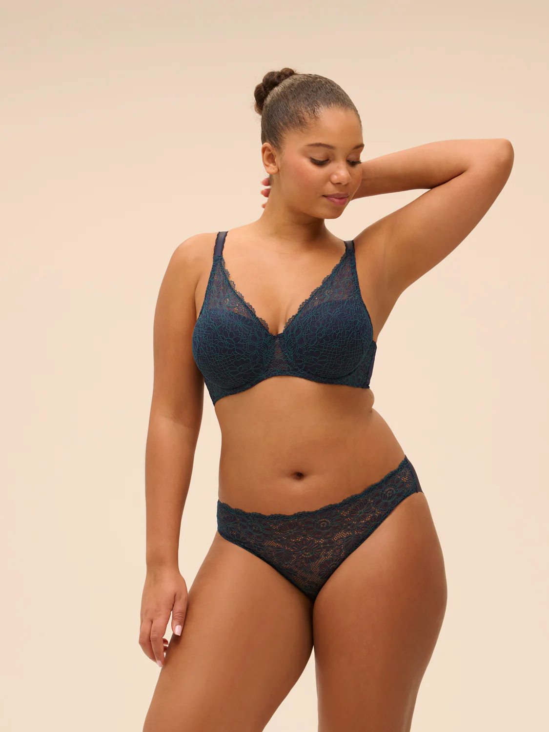 Soutien-gorge décolleté carré en spacer 3D - Saphir - Image 12