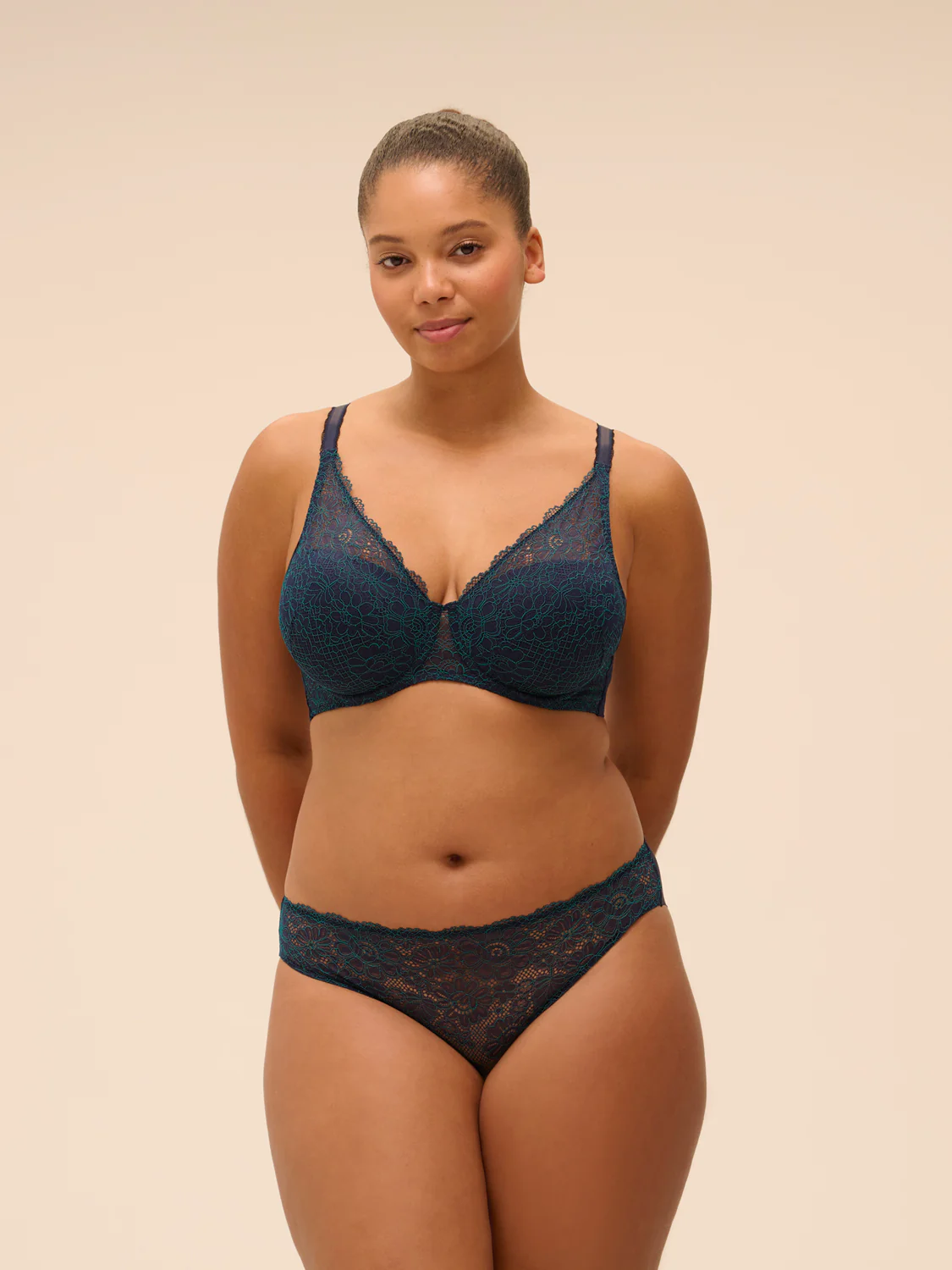 Soutien-gorge décolleté carré en spacer 3D - Saphir - Image 13