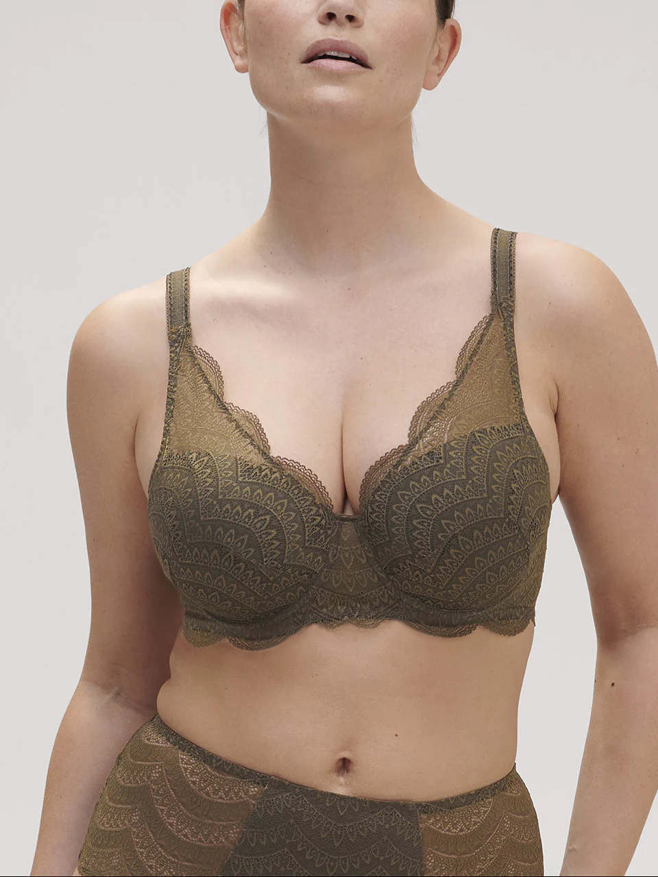 Soutien-gorge décolleté carré en spacer 3D - Vert Aventure - Image 3