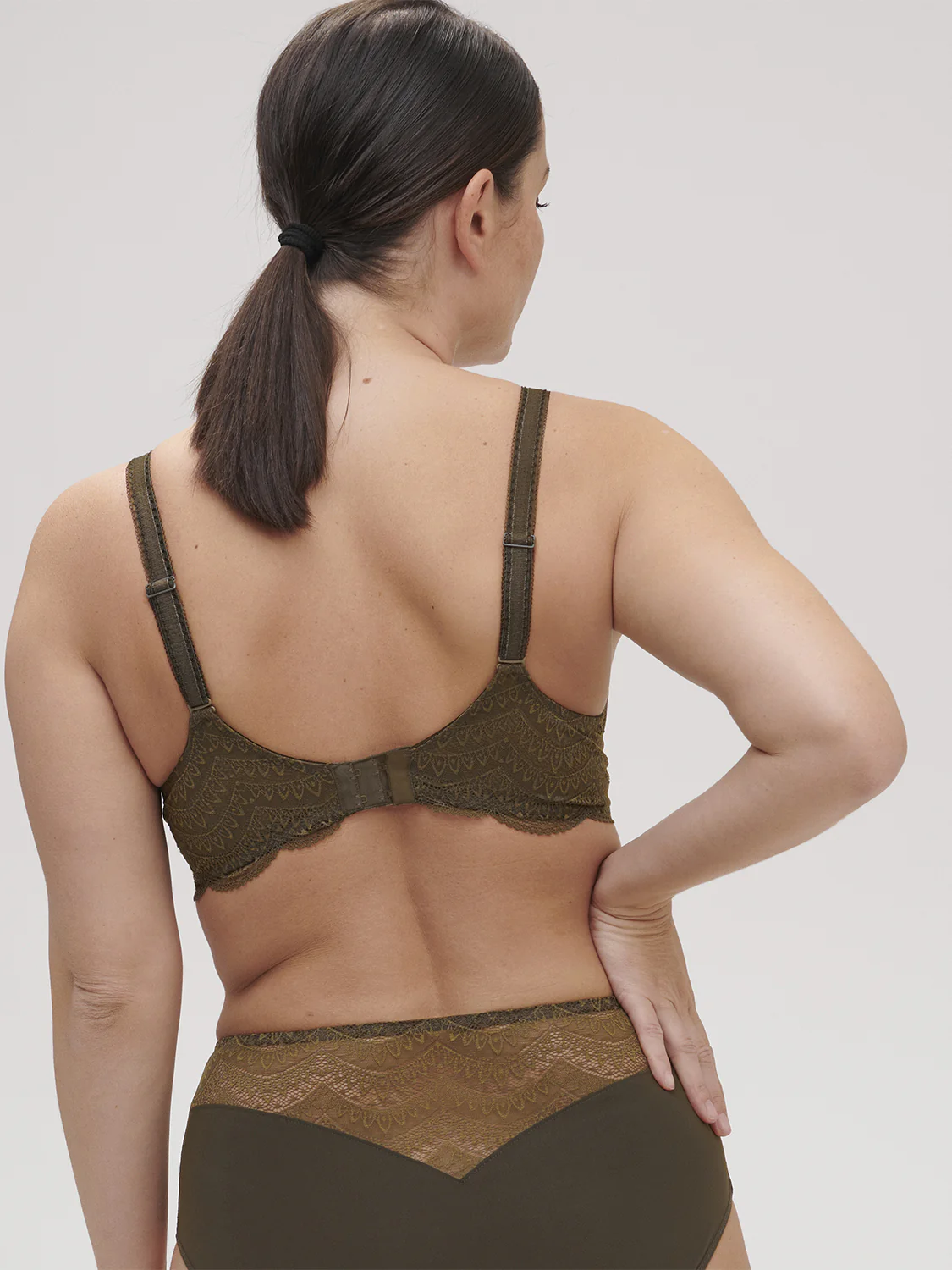 Soutien-gorge décolleté carré en spacer 3D - Vert Aventure - Image 4