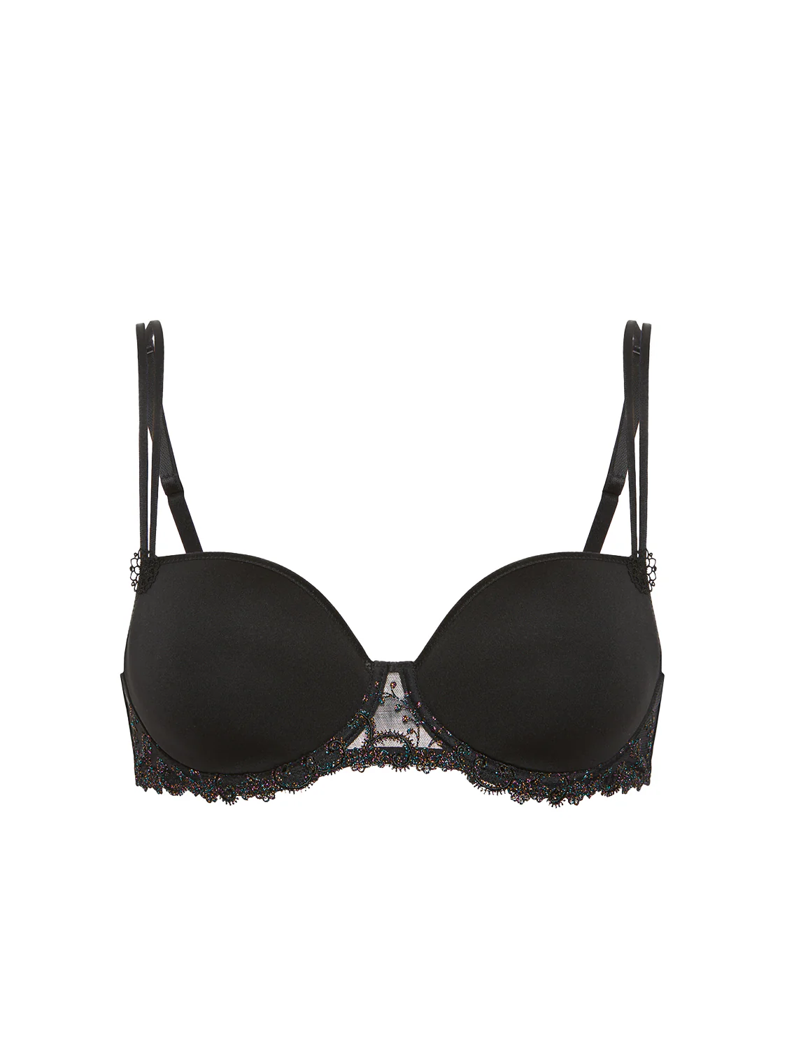 Soutien-gorge décolleté carré en spacer 3D - Noir Gem - Image 7