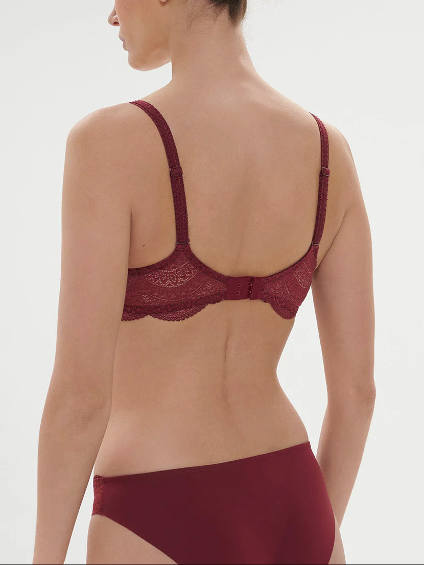 Soutien-gorge décolleté carré en spacer 3D - Rouge Spinelle - Image 3