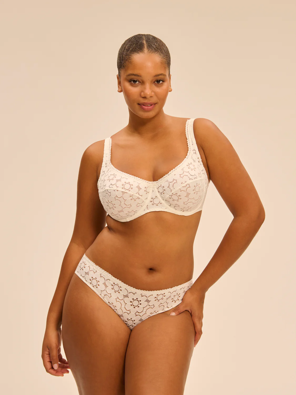 Soutien-gorge emboitant plongeant - Naturel - Image 3