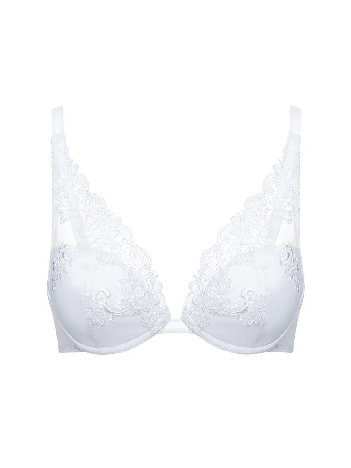 Soutien-gorge push-up décolleté plongeant - Blanc - Image 4