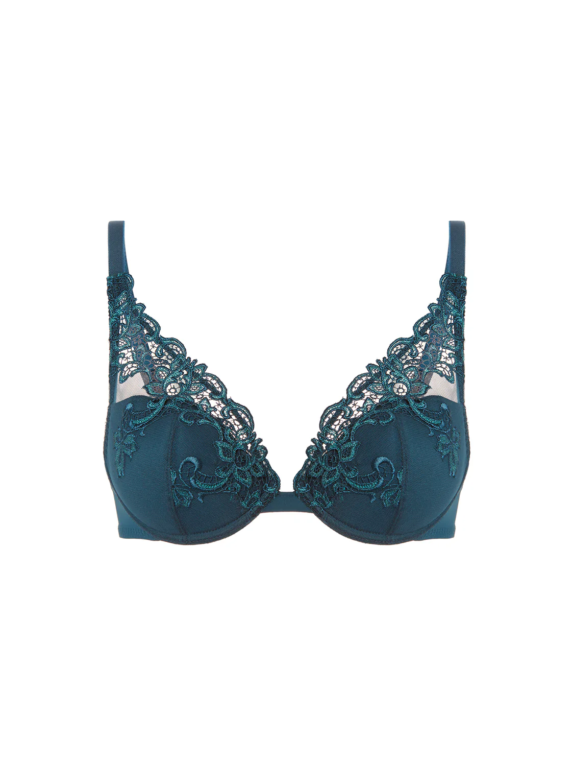 Soutien-gorge push-up décolleté plongeant - Bleu Prestige - Image 7