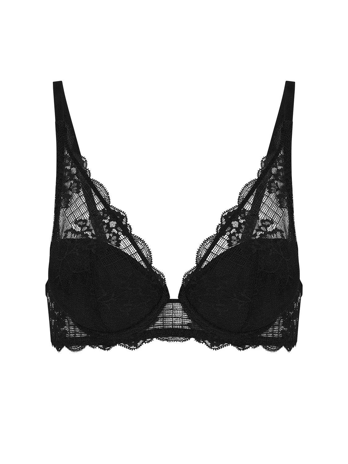 Soutien-gorge push-up décolleté plongeant - Noir - Image 4