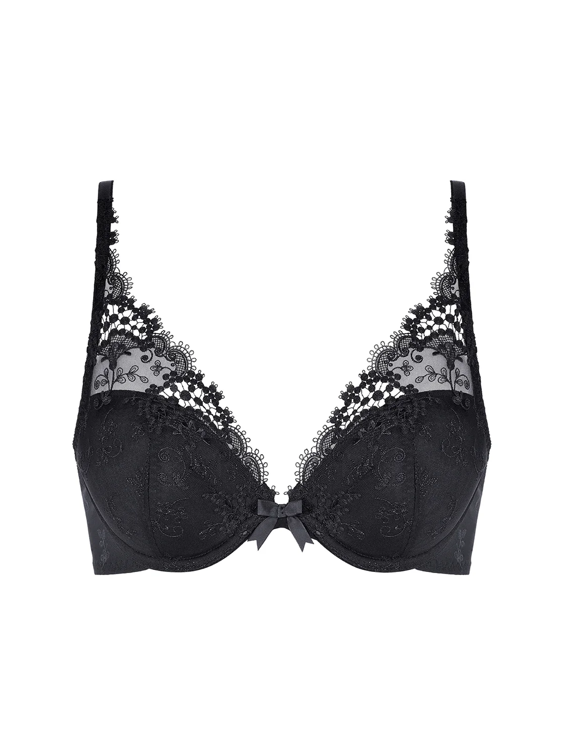 Soutien-gorge push-up décolleté plongeant - Noir - Image 5