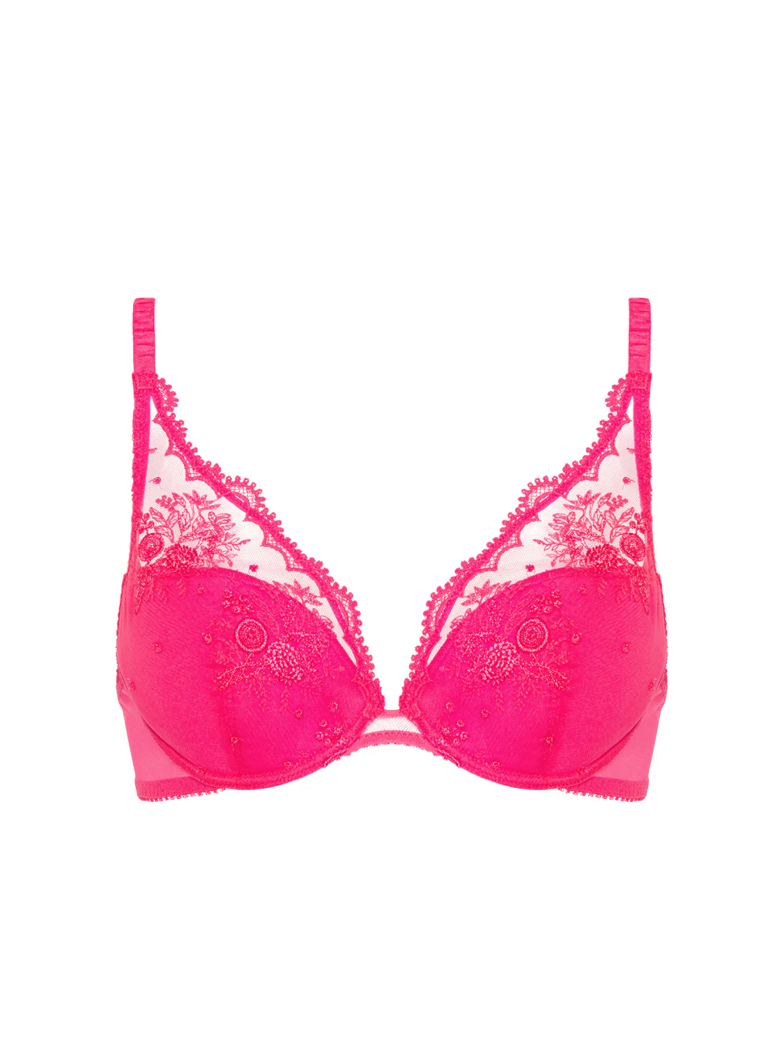 Soutien-gorge push-up décolleté plongeant - Rose disco - Image 4