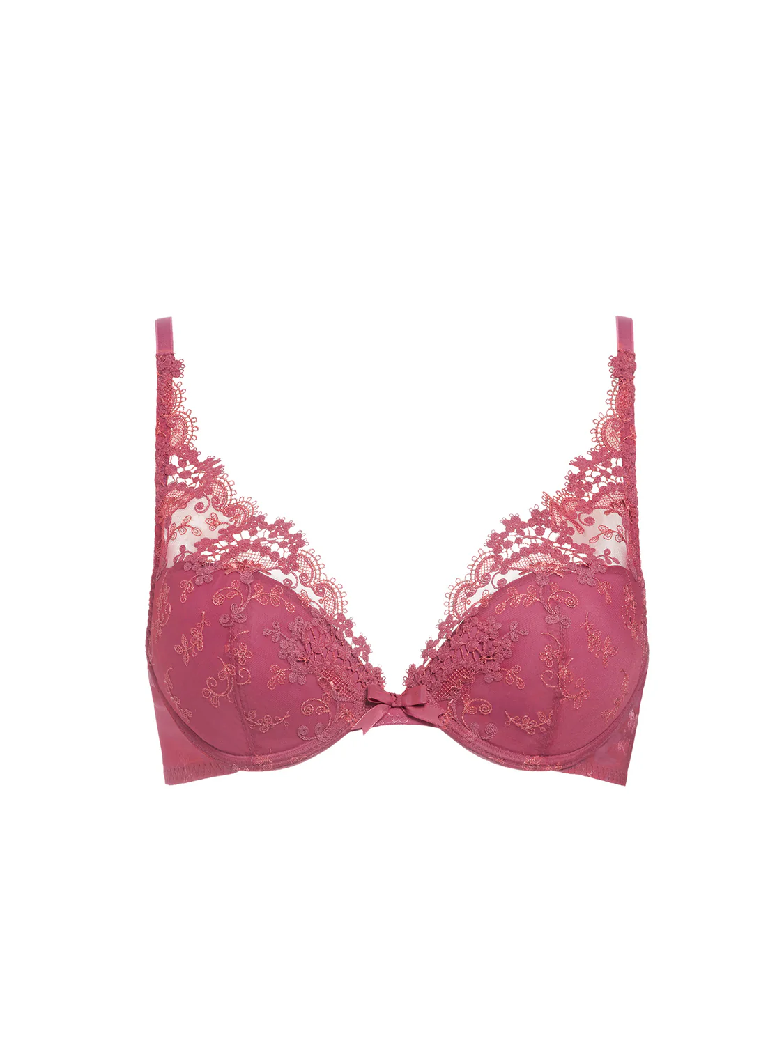 Soutien-gorge push-up décolleté plongeant - Rose Santal - Image 5