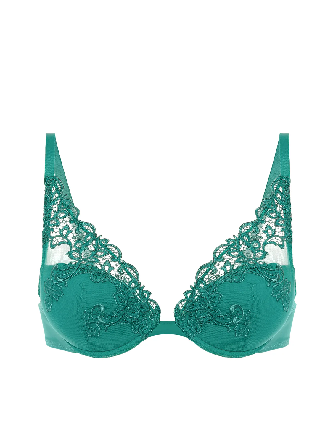 Soutien-gorge push-up décolleté plongeant - Vert Garden - Image 3