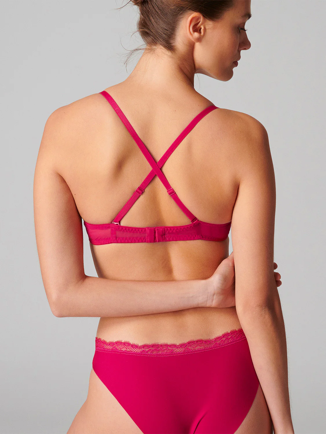 Soutien-gorge push-up triangle - Framboise - Image 3