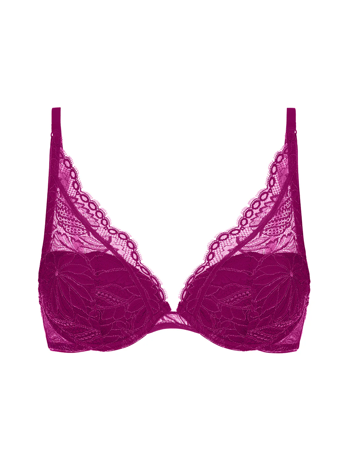 Soutien-gorge push-up triangle - Framboise - Image 4