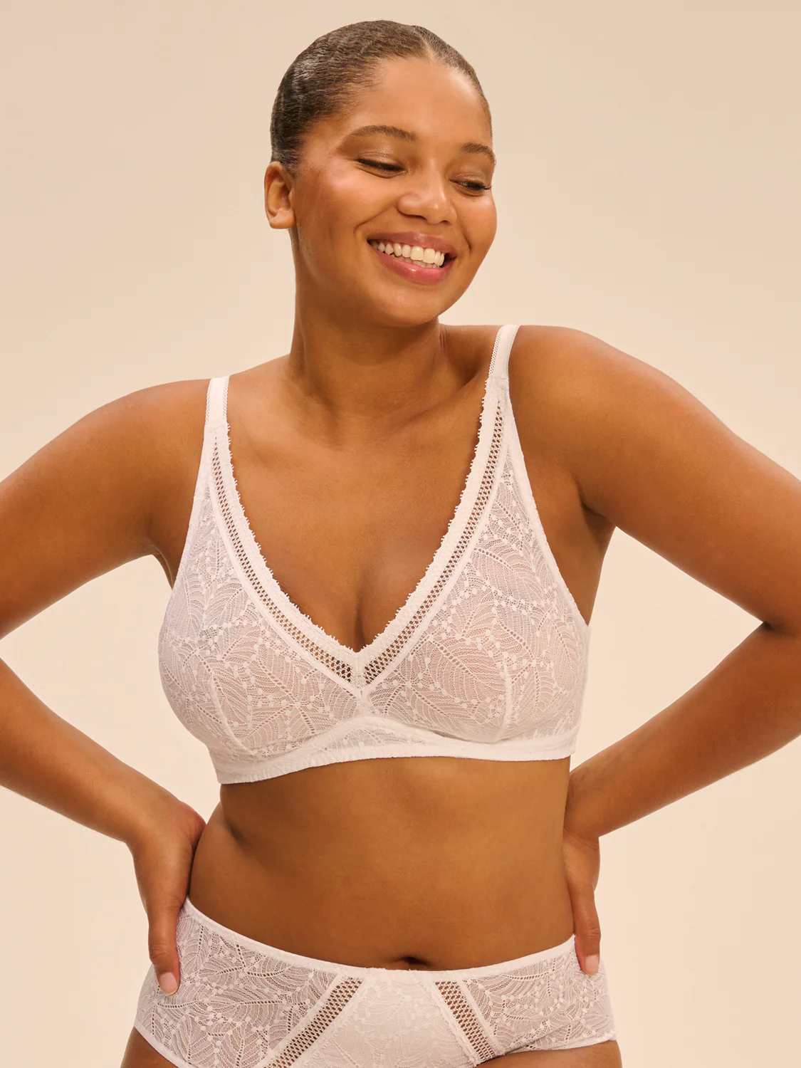 Soutien-gorge sans-armatures structuré - Blanc - Image 6