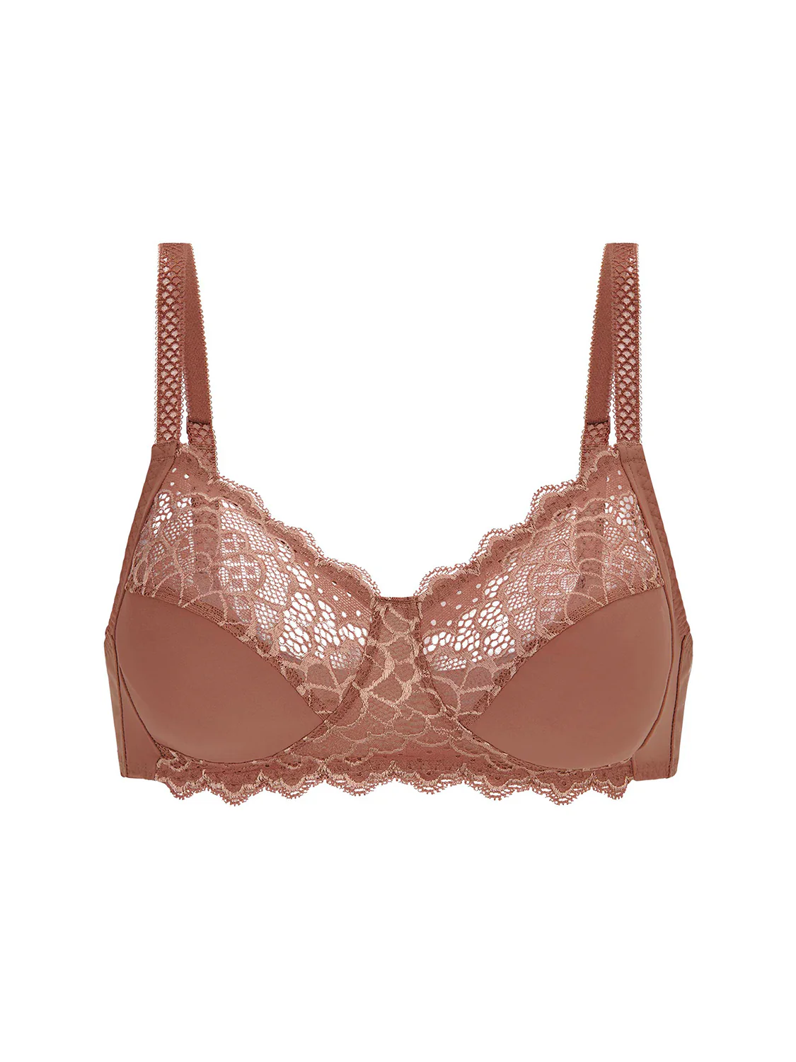 Soutien-gorge sans-armatures structuré - Brun coco - Image 4