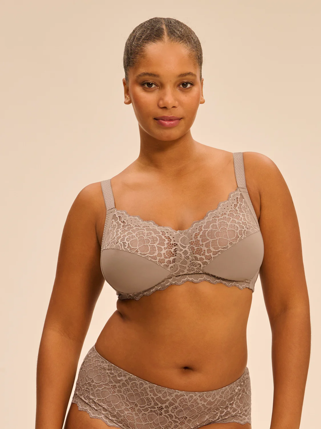 Soutien-gorge sans-armatures structuré - Grège - Image 5