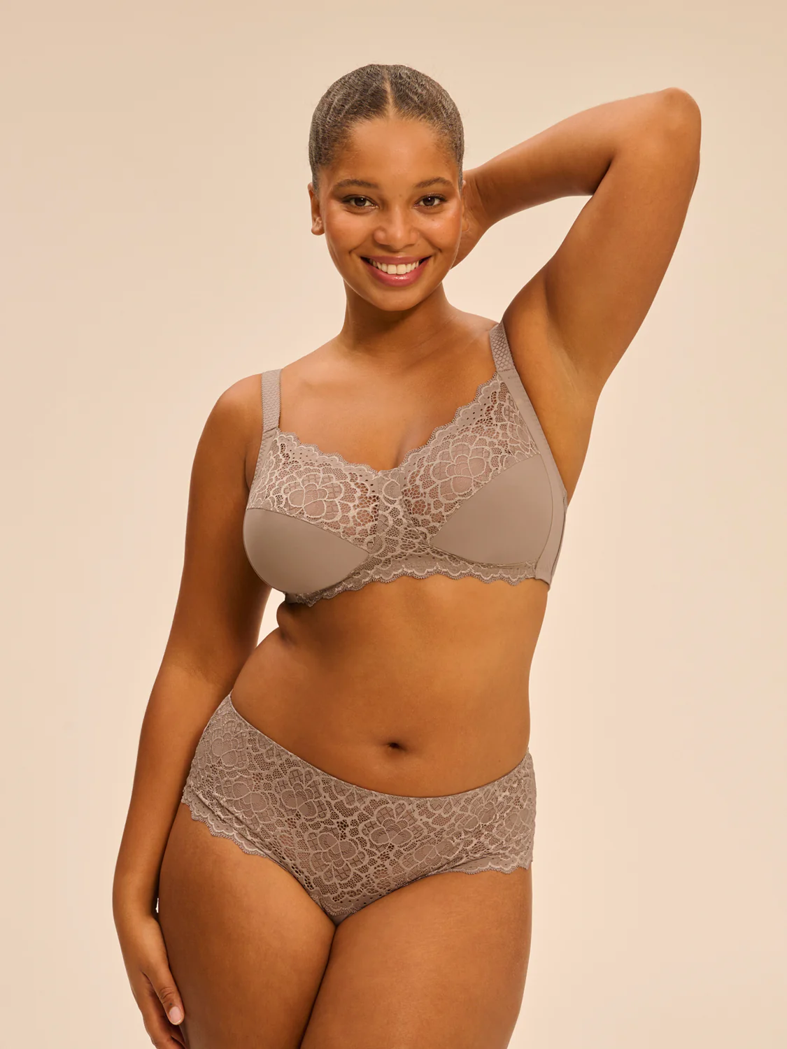Soutien-gorge sans-armatures structuré - Grège - Image 7