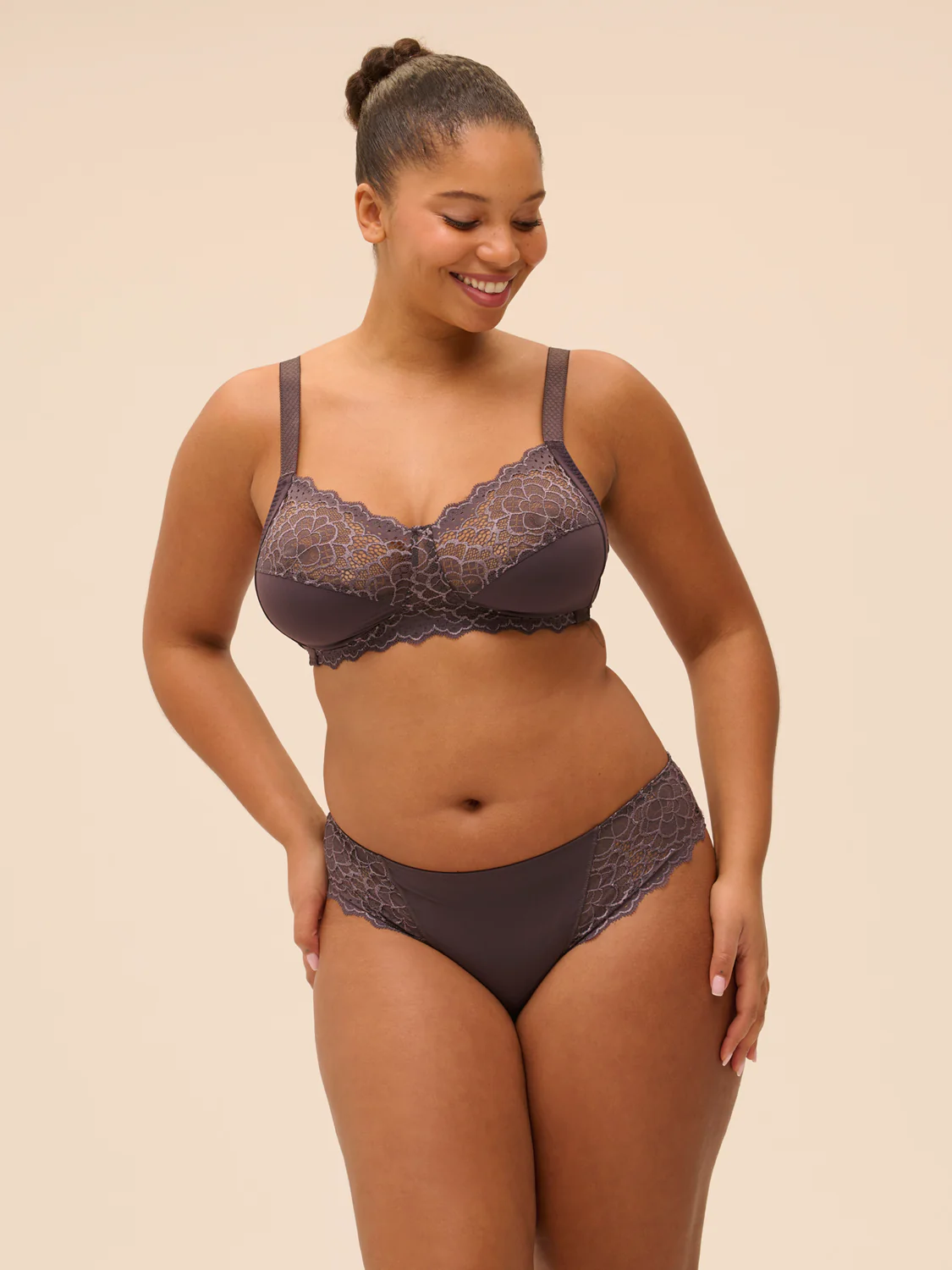 Soutien-gorge sans armatures structuré - Gris Graphite - Image 10