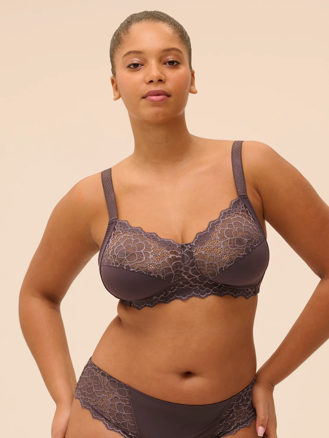 Soutien-gorge sans armatures structuré - Gris Graphite - Image 6