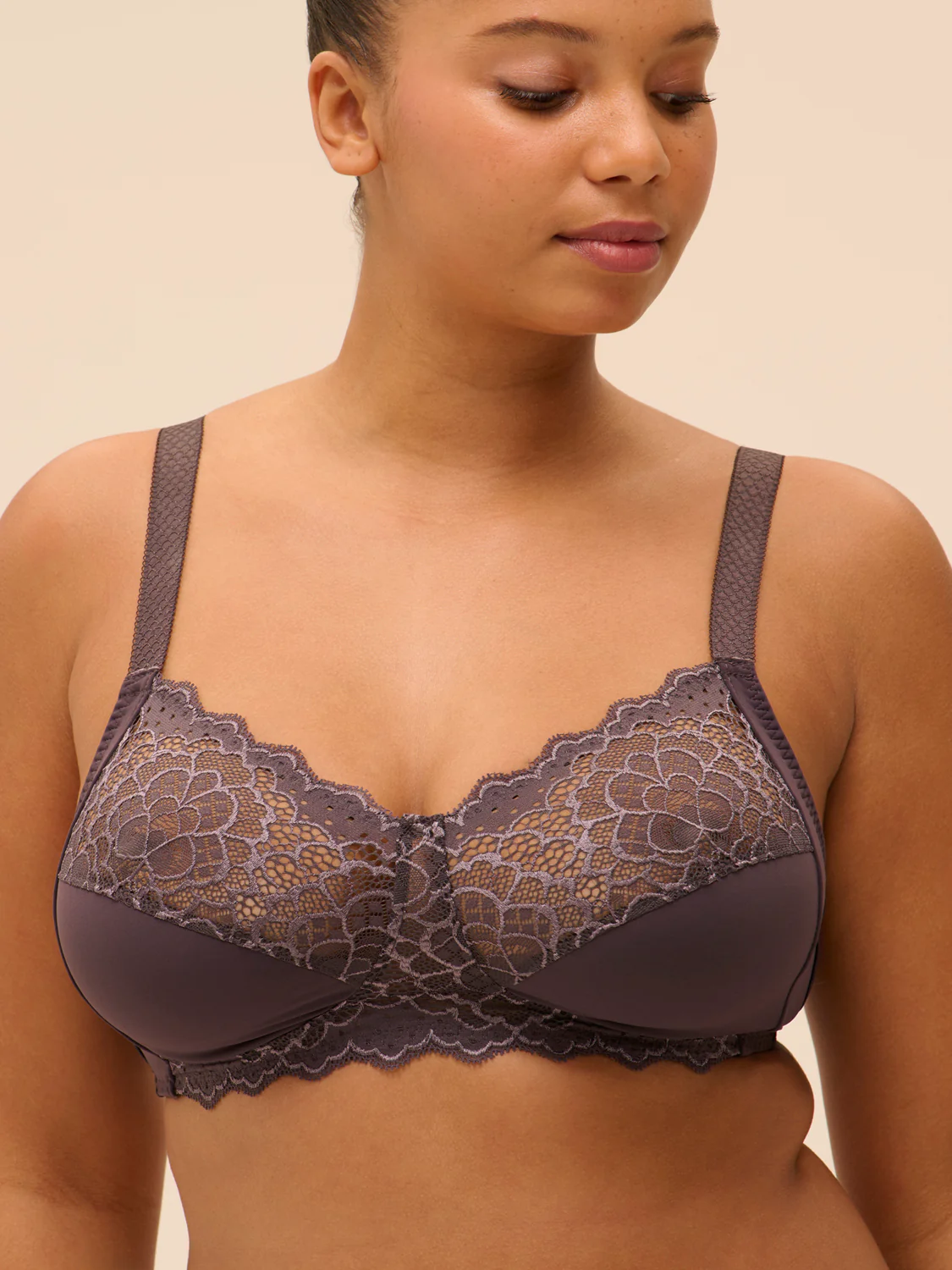 Soutien-gorge sans armatures structuré - Gris Graphite - Image 8