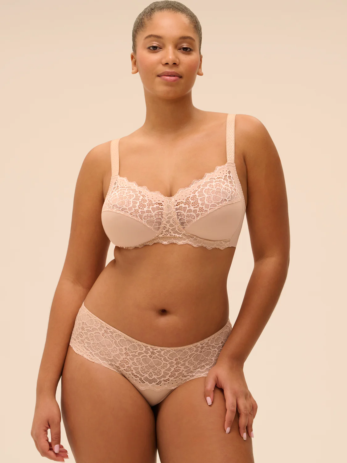 Soutien-gorge sans-armatures structuré - Peau Rosée - Image 4