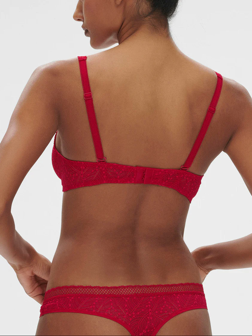 Soutien-gorge sans-armatures structuré - Rubis/rose - Image 2