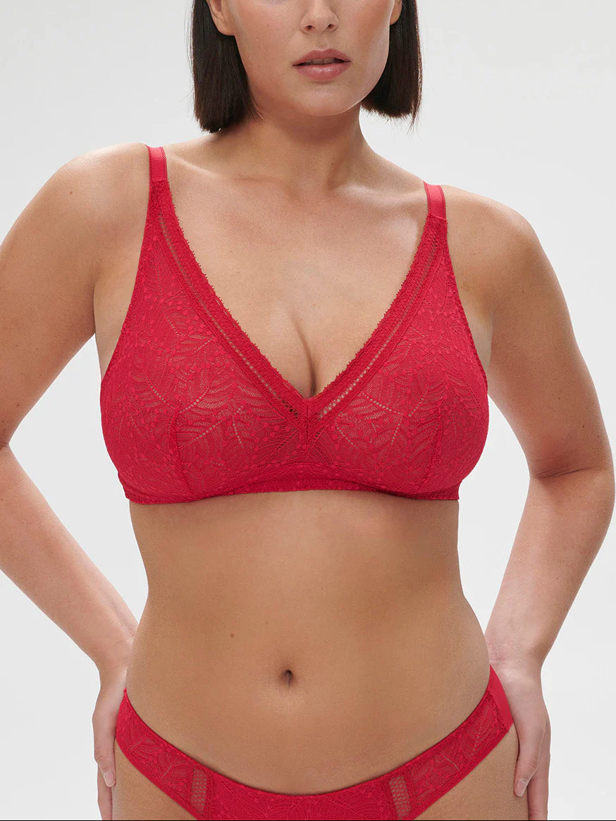 Soutien-gorge sans-armatures structuré - Rubis/rose - Image 3